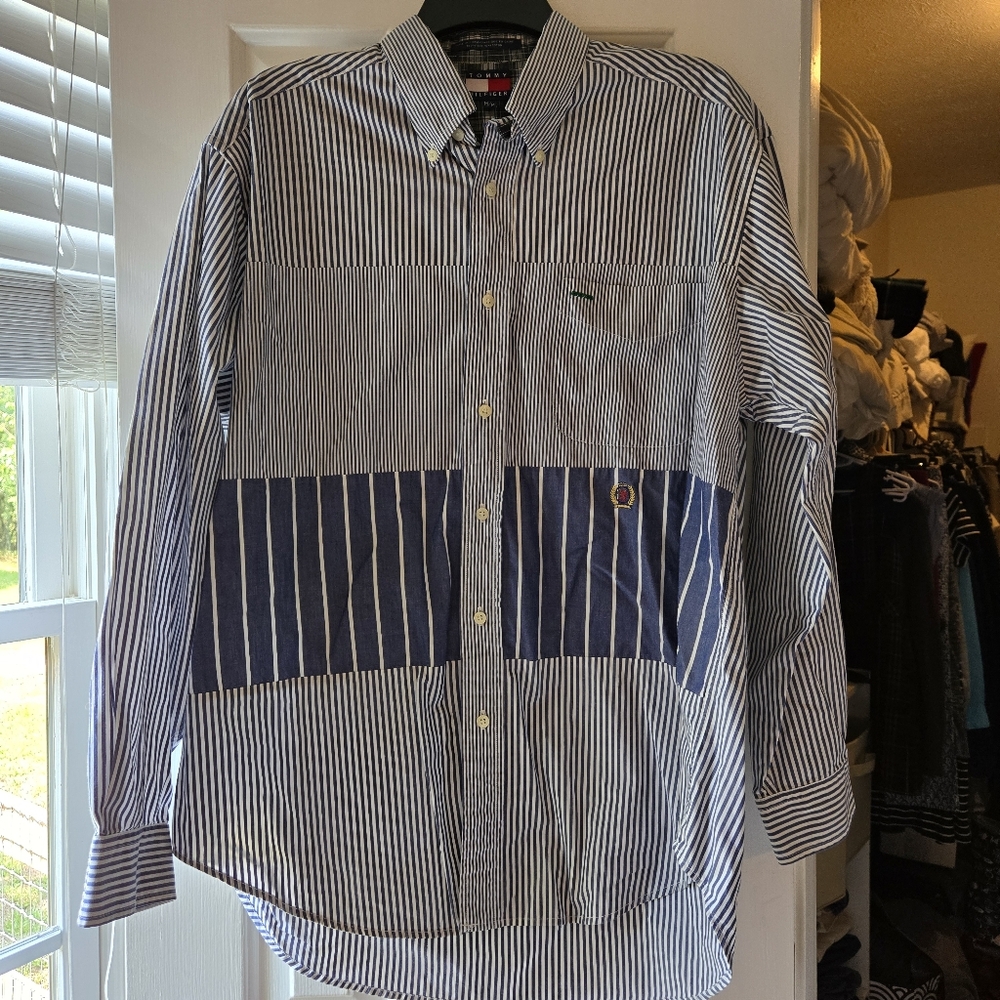 Men's Tommy Hilfiger M striped block button-down shirt